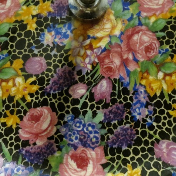 Grimwades Center Handle Snack Candy Dish Royal Winton Hazel Chintz 8" England - Picture 3 of 8